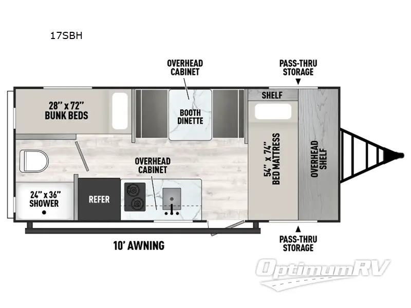 2025 Viking Viking 3K Series 17SBH RV Floorplan Photo