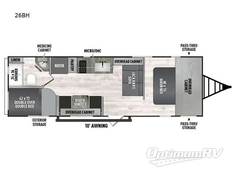 2025 Viking Viking 5K Series 26BH RV Floorplan Photo