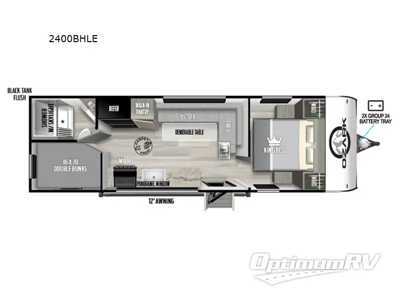 2024 Forest River Ozark 2400BHLE RV Floorplan Photo