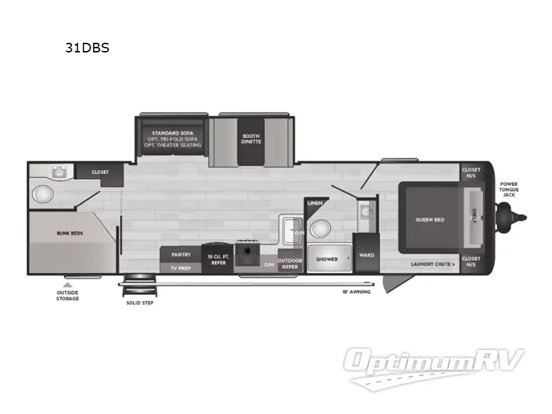 2024 Keystone Hideout 31DBS RV Floorplan Photo