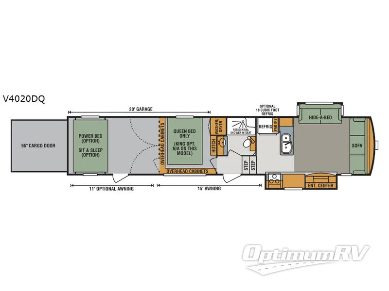 2017 KZ Venom 4020DQ RV Floorplan Photo