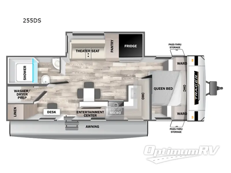 2025 Prime Time Tracer 255DS RV Floorplan Photo