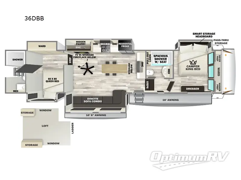 2025 Forest River Sabre 36DBB RV Floorplan Photo