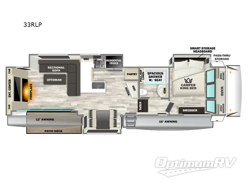 2025 Forest River Sabre 33RLP RV Floorplan Photo