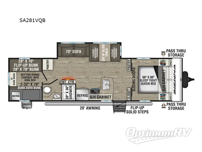 2025 Venture Sienna SA281VQB Floorplan Photo