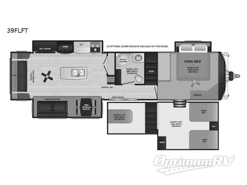 2022 Keystone Retreat 39FLFT RV Floorplan Photo