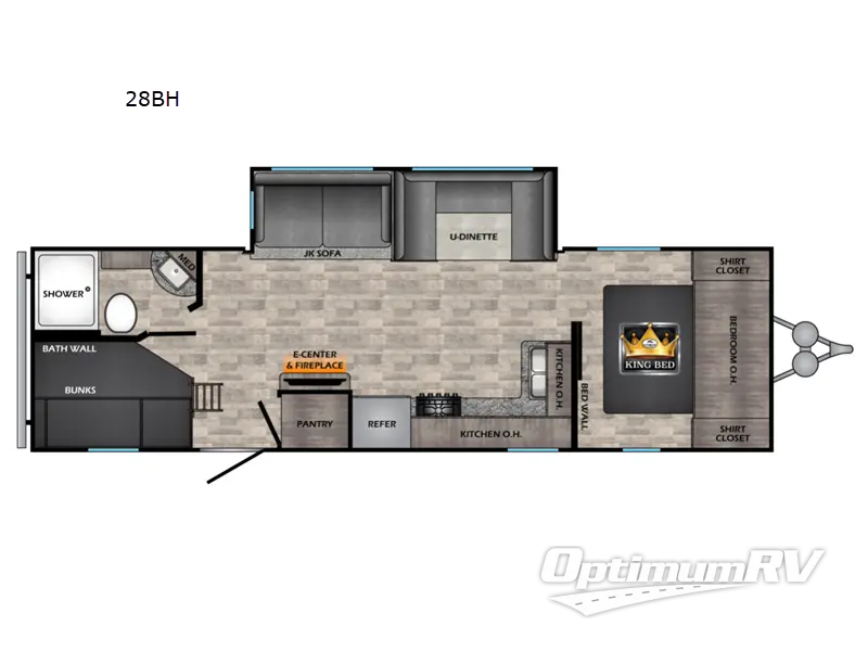 2022 CrossRoads Volante 28BH RV Floorplan Photo