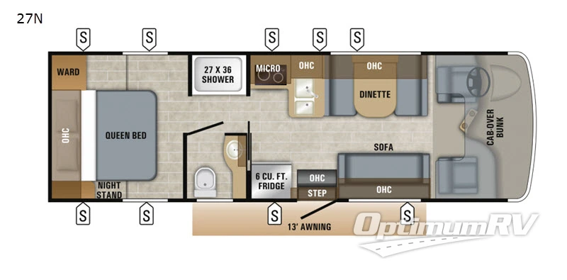 2019 Jayco Redhawk SE 27N Floorplan Photo