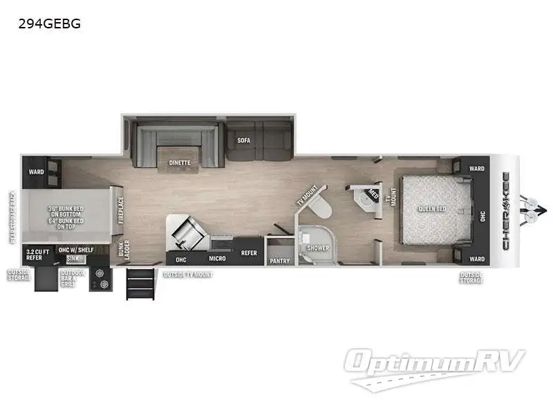 2022 Forest River Cherokee 294GEBG RV Floorplan Photo