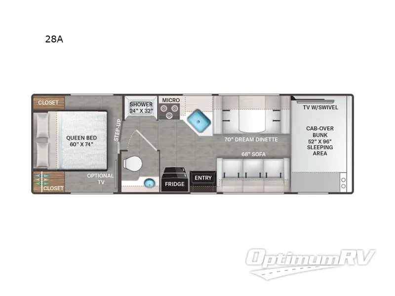 2023 Thor Four Winds 28A RV Floorplan Photo