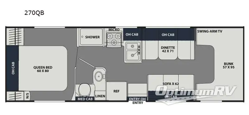 2022 Coachmen Leprechaun 270QB Chevy RV Floorplan Photo