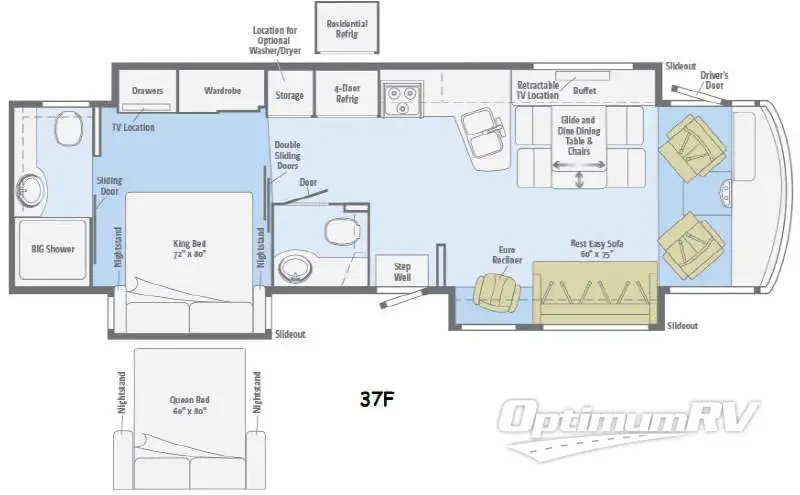 2015 Itasca Suncruiser 37F RV Floorplan Photo