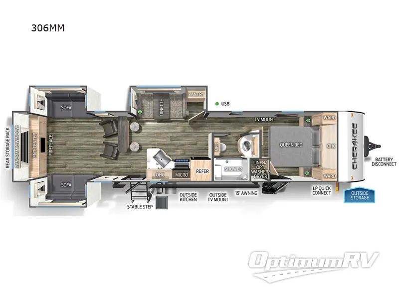 2025 Forest River Cherokee 306MM Floorplan Photo