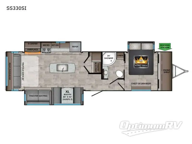 2021 CrossRoads Sunset Trail SS330SI RV Floorplan Photo