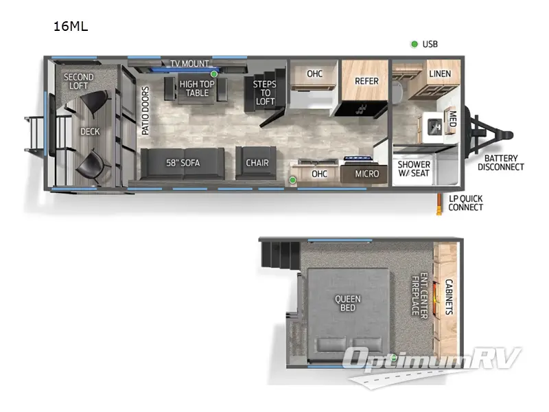 2024 Forest River Timberwolf 16ML RV Floorplan Photo