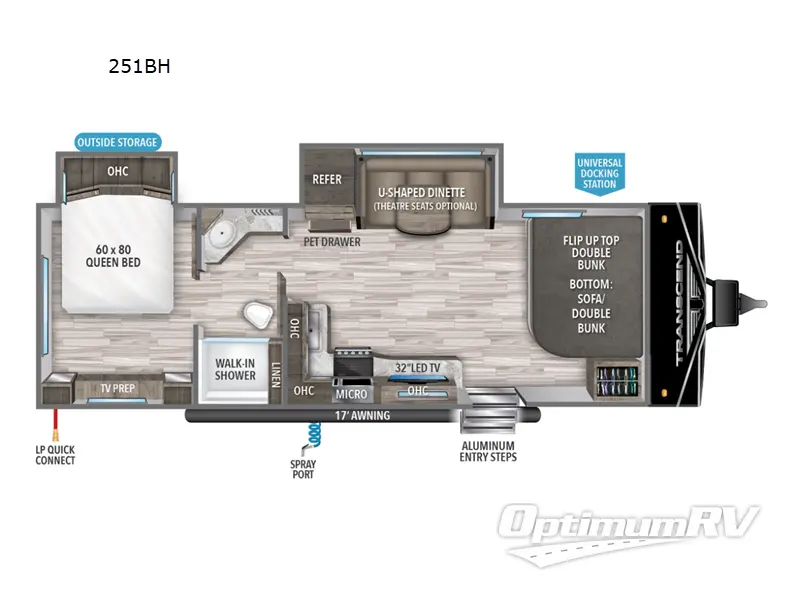 2023 Grand Design Transcend Xplor 251BH Floorplan Photo