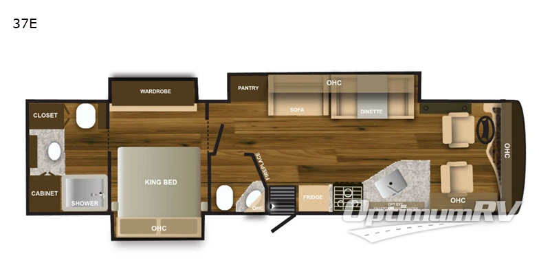 2019 NeXus Evoque 37E RV Floorplan Photo