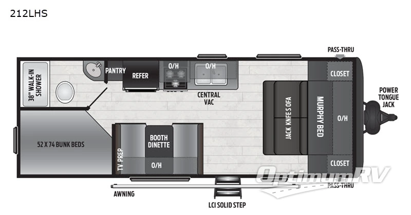 2020 Keystone Hideout 212LHS RV Floorplan Photo