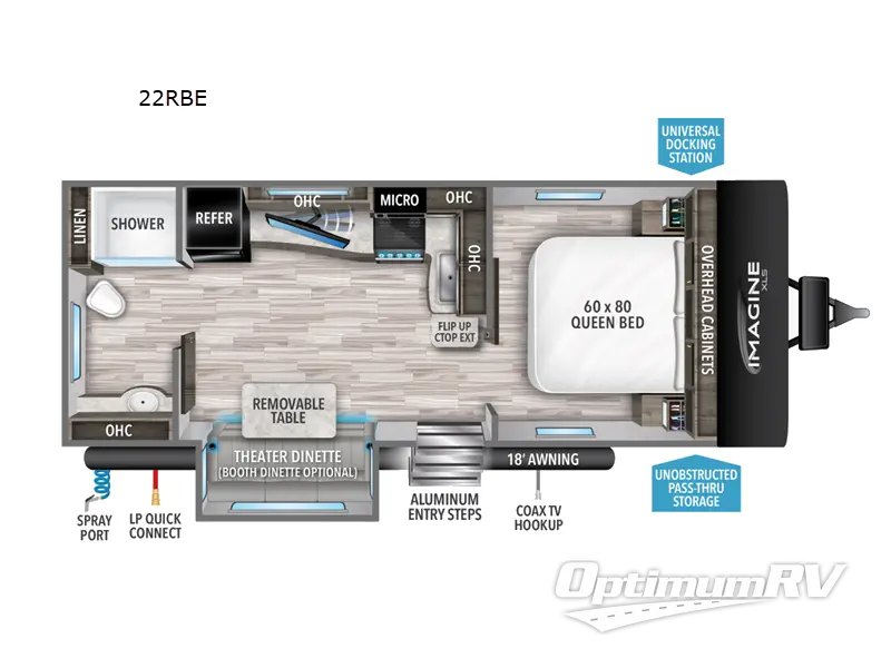 2022 Grand Design Imagine XLS 22RBE RV Floorplan Photo