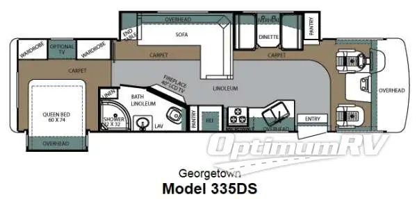 2013 Forest River Georgetown 335DSF RV Floorplan Photo