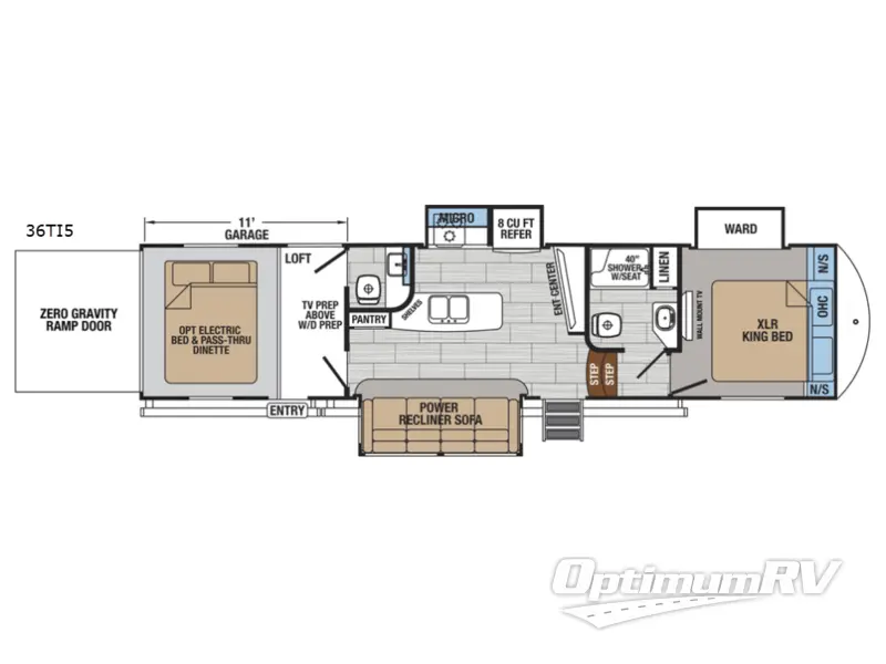 2018 Forest River XLR Nitro 36TI5 RV Floorplan Photo