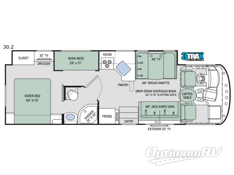 2019 Thor ACE 30.2 RV Floorplan Photo