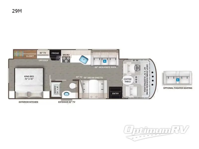 2022 Thor Windsport 29M RV Floorplan Photo