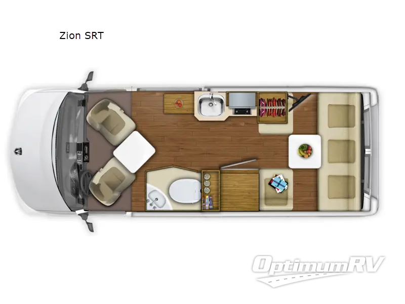 2021 Roadtrek Roadtrek ZION SRT RV Floorplan Photo