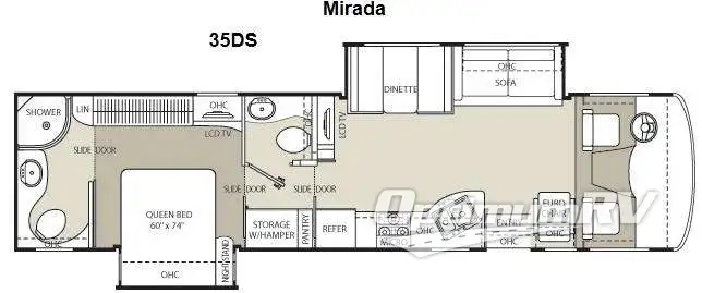 2012 Coachmen Mirada 35DS RV Floorplan Photo