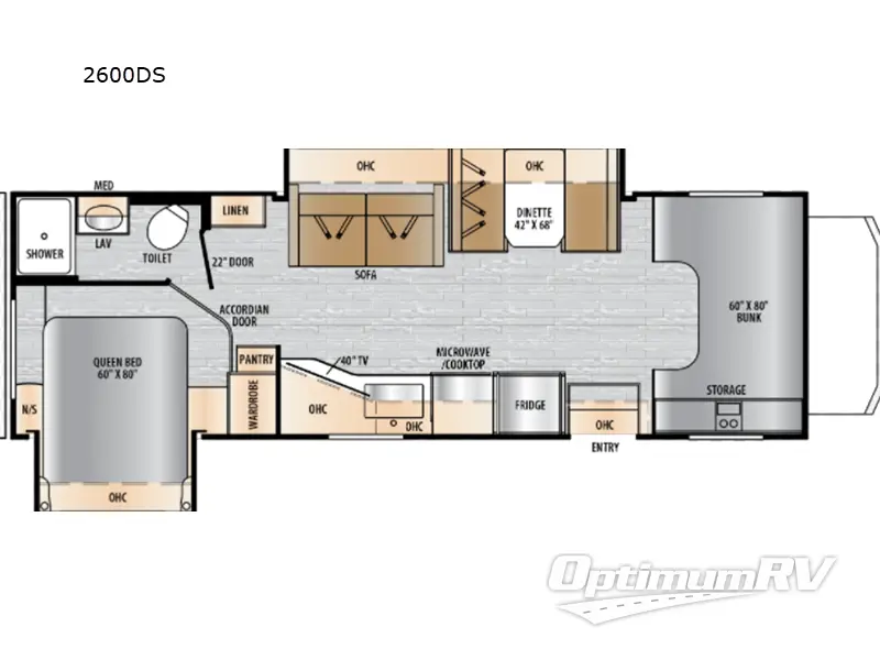 2025 East To West Entrada 2600DS Floorplan Photo