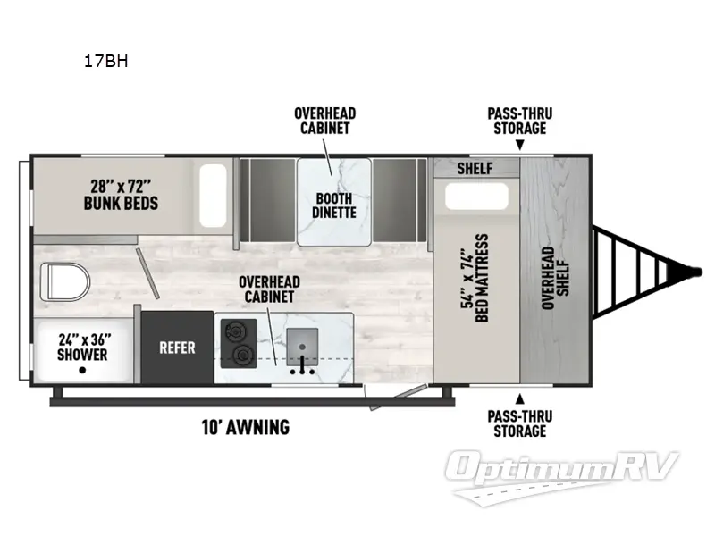 2025 Forest River Viking 3K Series 17SBH Floorplan Photo