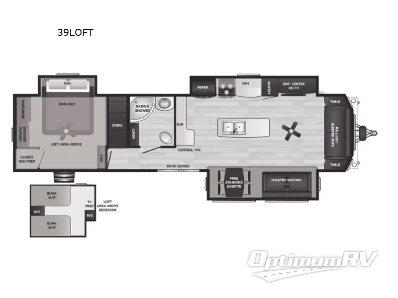 2025 Keystone Retreat 39LOFT RV Floorplan Photo