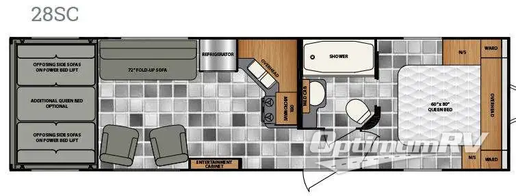 2016 Winnebago Towables Spyder 28SC RV Floorplan Photo