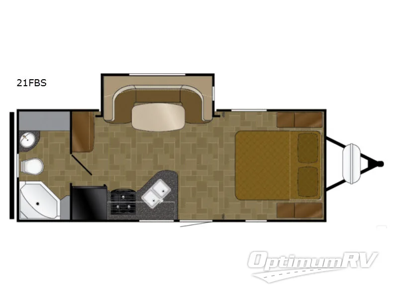 2018 Heartland North Trail 21FBS RV Floorplan Photo