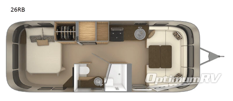 2019 Airstream Flying Cloud 26RB RV Floorplan Photo