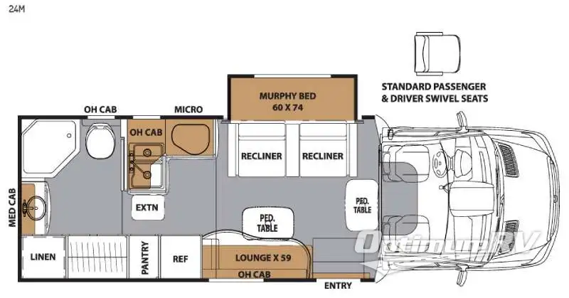 2016 Coachmen Prism 24M RV Floorplan Photo