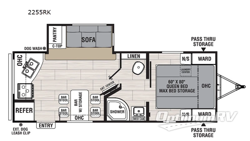 2020 Coachmen Spirit Ultra Lite 2255RK RV Floorplan Photo