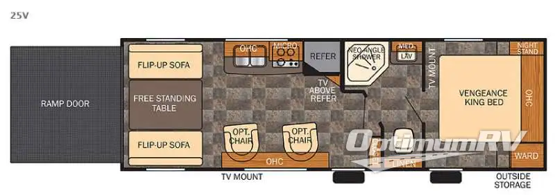 2015 Forest River Vengeance Super Sport 25V RV Floorplan Photo