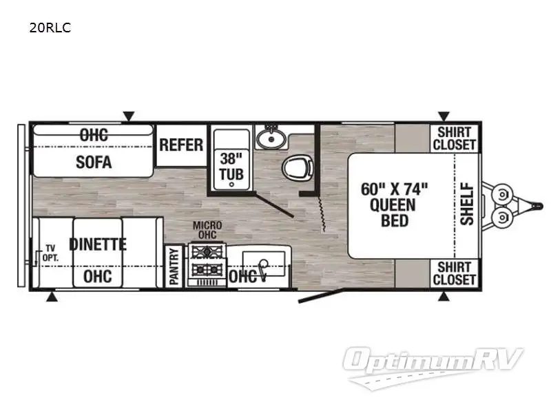 2022 Palomino Puma XLE Lite 20RLC RV Floorplan Photo