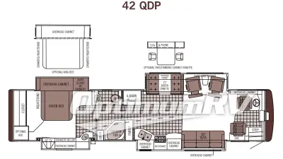 2006 Tiffin Allegro Bus 42QDP RV Floorplan Photo