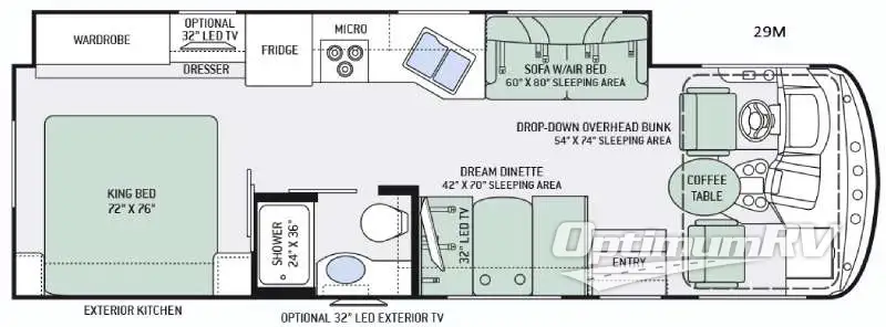 2016 Thor Windsport 29M RV Floorplan Photo