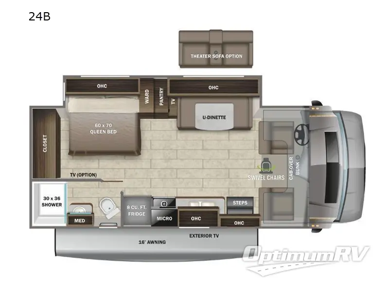 2022 Entegra Odyssey 24B RV Floorplan Photo