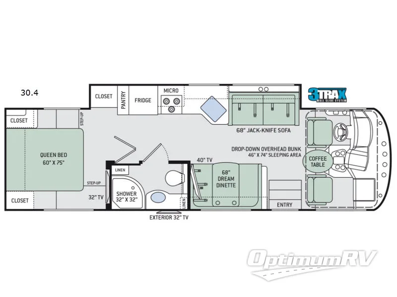 2019 Thor ACE 30.4 Floorplan Photo