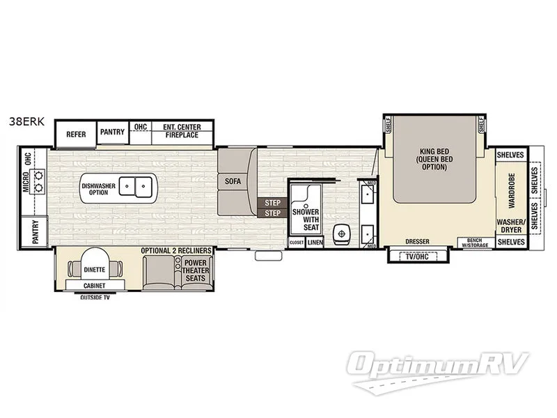 2017 NuWa Champagne M-38ERK RV Floorplan Photo