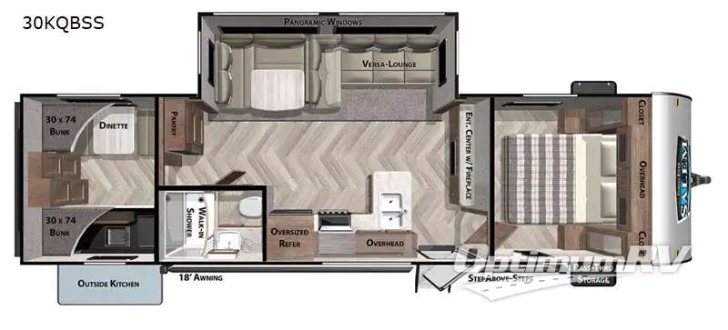 2021 Forest River Salem 30KQBSS RV Floorplan Photo