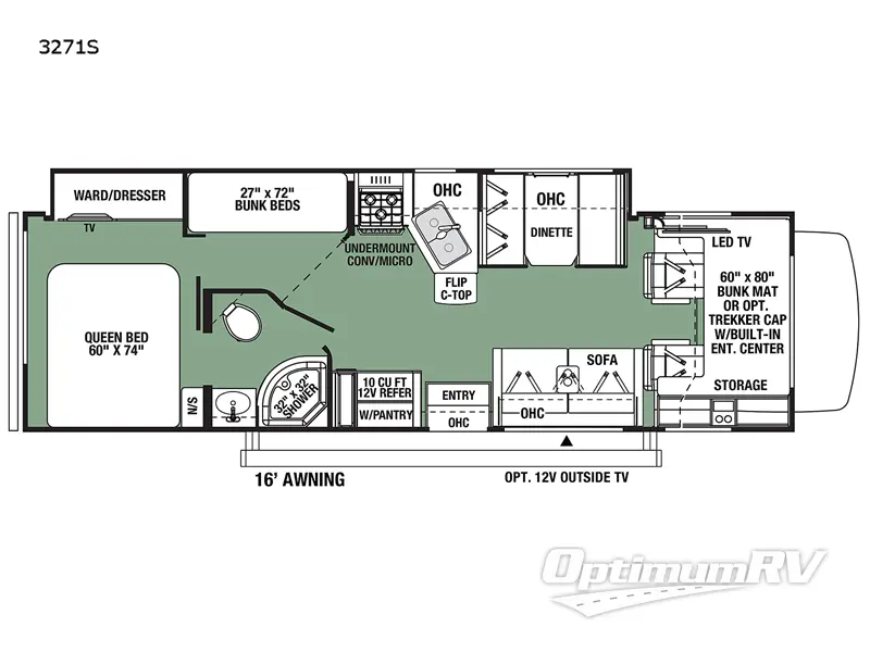 2022 Forest River Forester Classic 3271S Ford RV Floorplan Photo