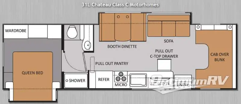 2014 Thor Chateau 31L Floorplan Photo