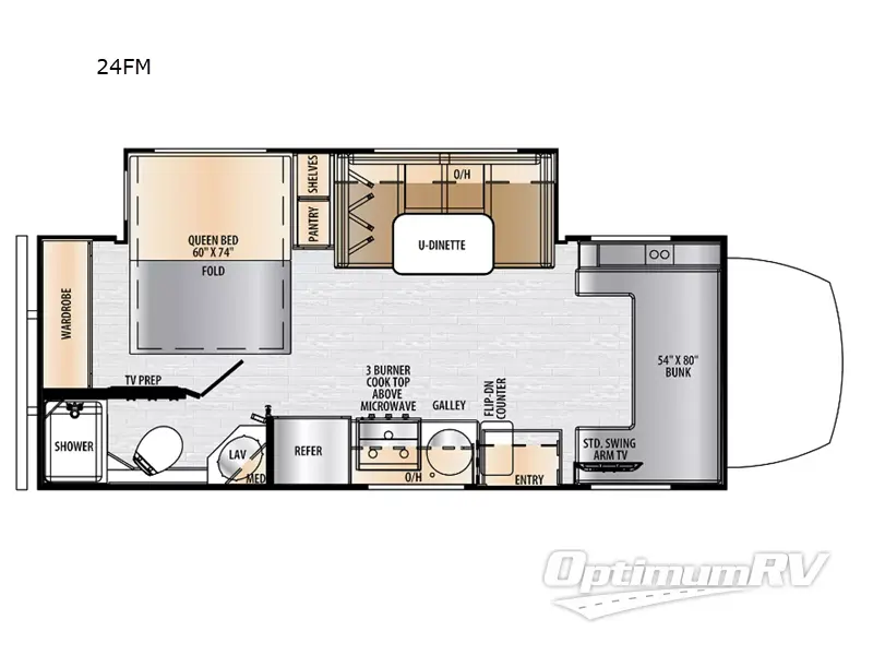 2024 East To West Entrada M-Class 24FM RV Floorplan Photo