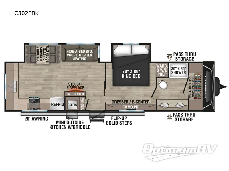 2025 KZ Connect C302FBK RV Floorplan Photo