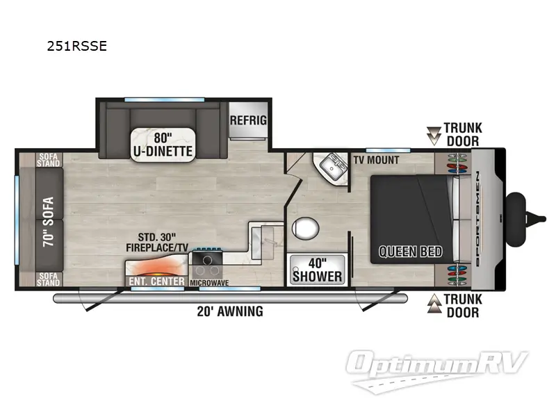 2025 KZ Sportsmen SE 251RSSE RV Floorplan Photo